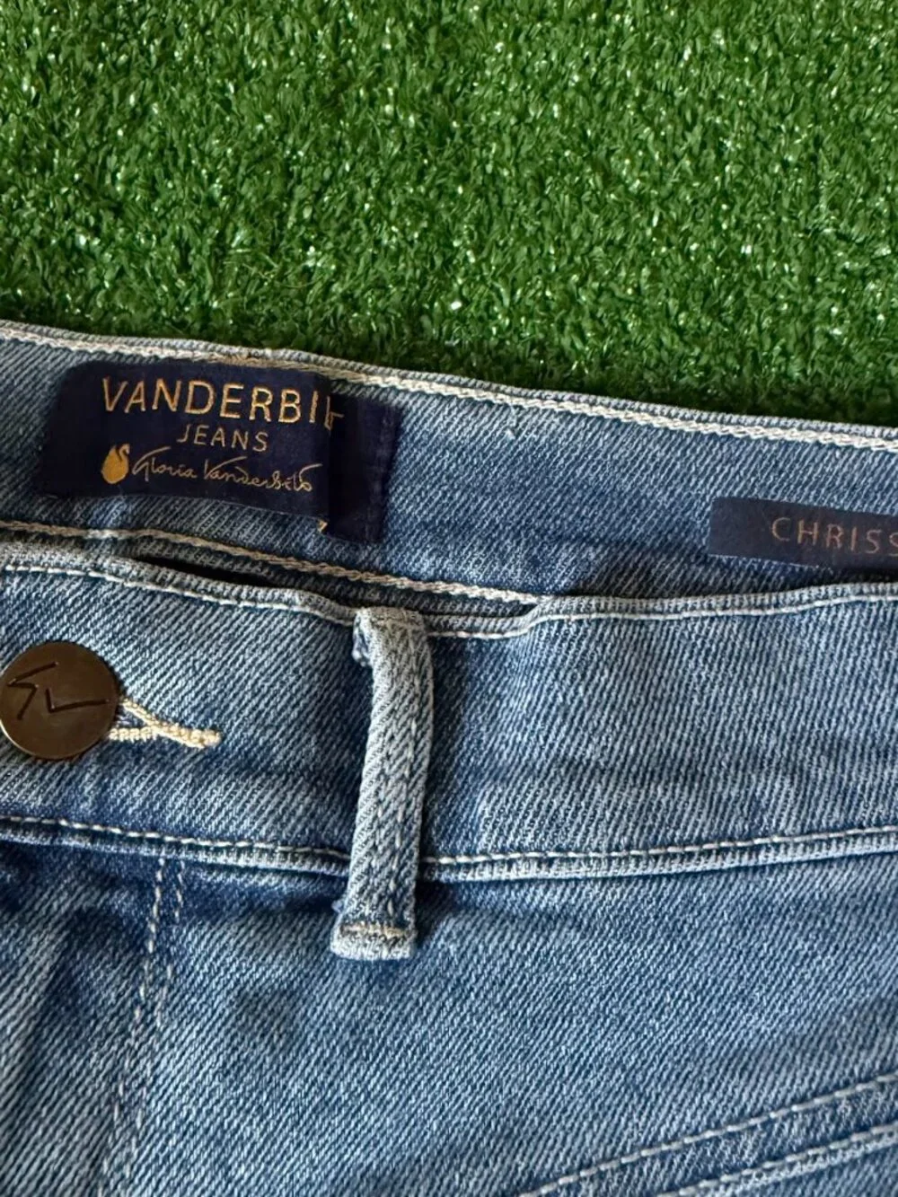 Gloria Vanderbilt Chrissie High Rise Flare Jeans Women's 31/12 Patch Pocket